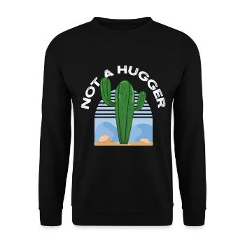 pas un hugger - Sweat-shirt Unisexe - noir - Devant - Alina (178cm) & Michal (187cm)