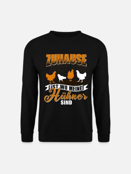 Huhn Hühner Spruch Liebe - Unisex Pullover - Schwarz
