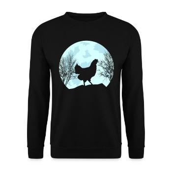 Poulet Poulet - Sweat-shirt Unisexe - noir - Devant - Alina (178cm) & Michal (187cm)