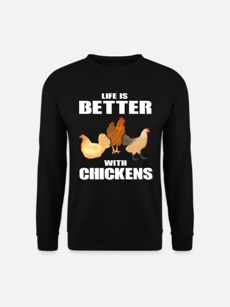Chicken chickens - Unisex Sweatshirt - black