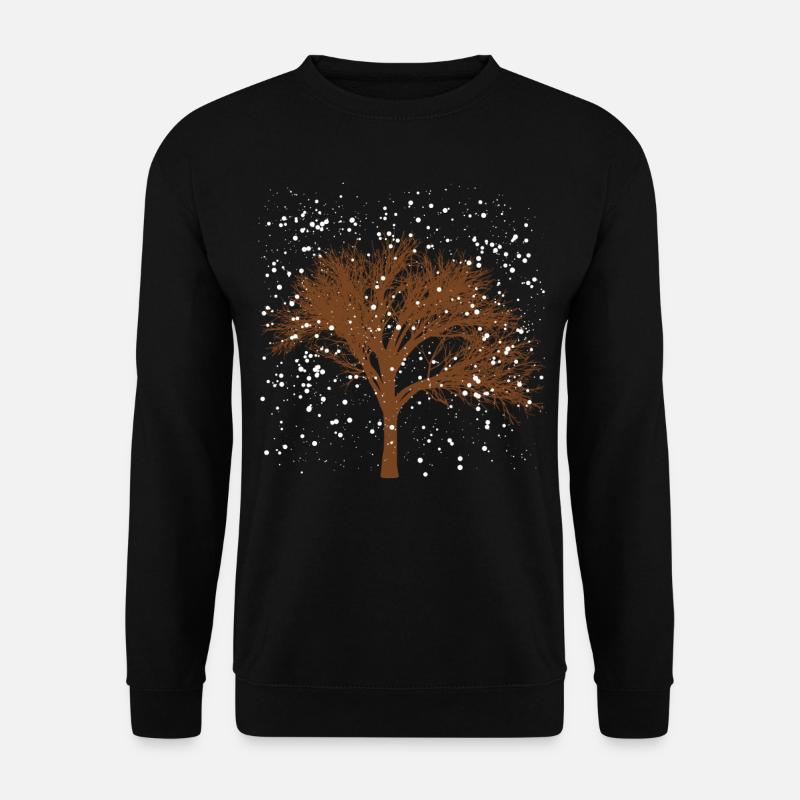 Baum im Winter - Unisex Pullover - Schwarz