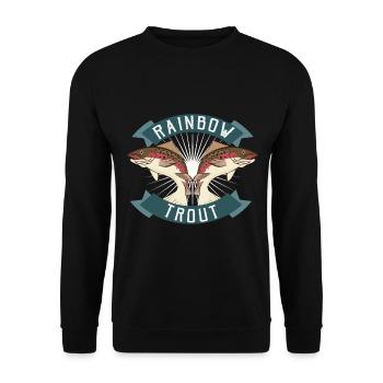 Truite arc-en-ciel, pêche à la truite - Sweat-shirt Unisexe - noir - Devant - Alina (178cm) & Michal (187cm)