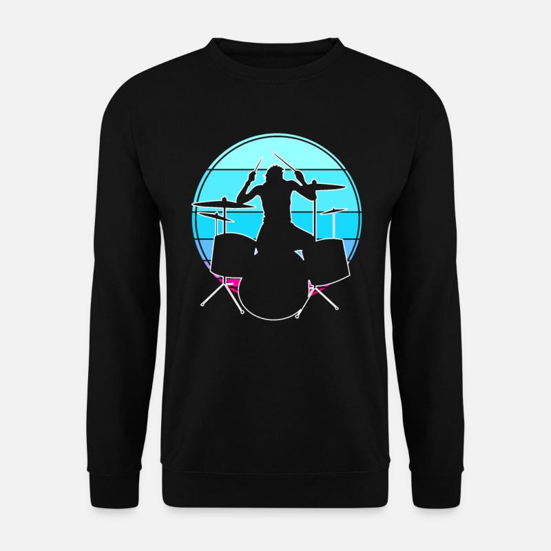 Drums Drummer Retro - Unisex Sweatshirt - black