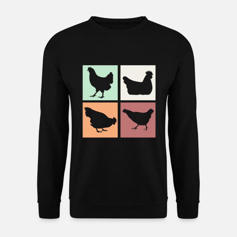 Huhn Hühner - Unisex Pullover - Schwarz