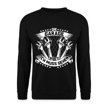 Schrauber Mechaniker - Unisex Pullover - Schwarz - Vorne - Alina (178cm) & Michal (187cm)