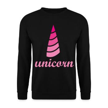 Licorne Licorne - Sweat-shirt Unisexe - noir - Devant - Alina (178cm) & Michal (187cm)