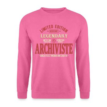 Archiviste - Sweat-shirt Unisexe - rose - Devant