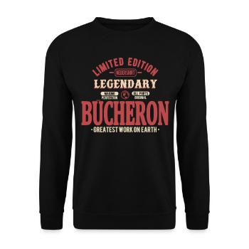Bûcheron - Sweat-shirt Unisexe - noir - Devant - Alina (178cm) & Michal (187cm)