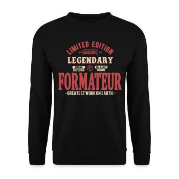 Formateur - Sweat-shirt Unisexe - noir - Devant - Alina (178cm) & Michal (187cm)