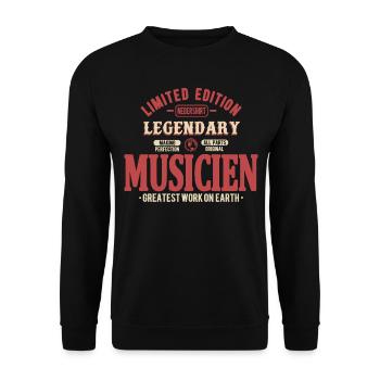 Musicien - Sweat-shirt Unisexe - noir - Devant - Alina (178cm) & Michal (187cm)