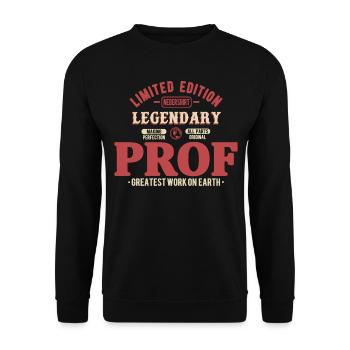Prof - Sweat-shirt Unisexe - noir - Devant - Alina (178cm) & Michal (187cm)