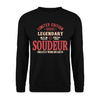 Soudeur - Sweat-shirt Unisexe - noir - Devant - Alina (178cm) & Michal (187cm)