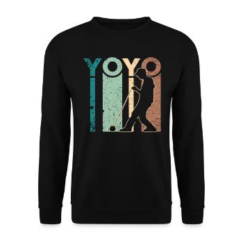 YOYO retro vintage gift - Unisex Sweatshirt - black - Front - Alina (178cm) & Michal (187cm)