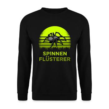 Spinnen Flüsterer - Unisex Pullover - Schwarz - Vorne - Alina (178cm) & Michal (187cm)