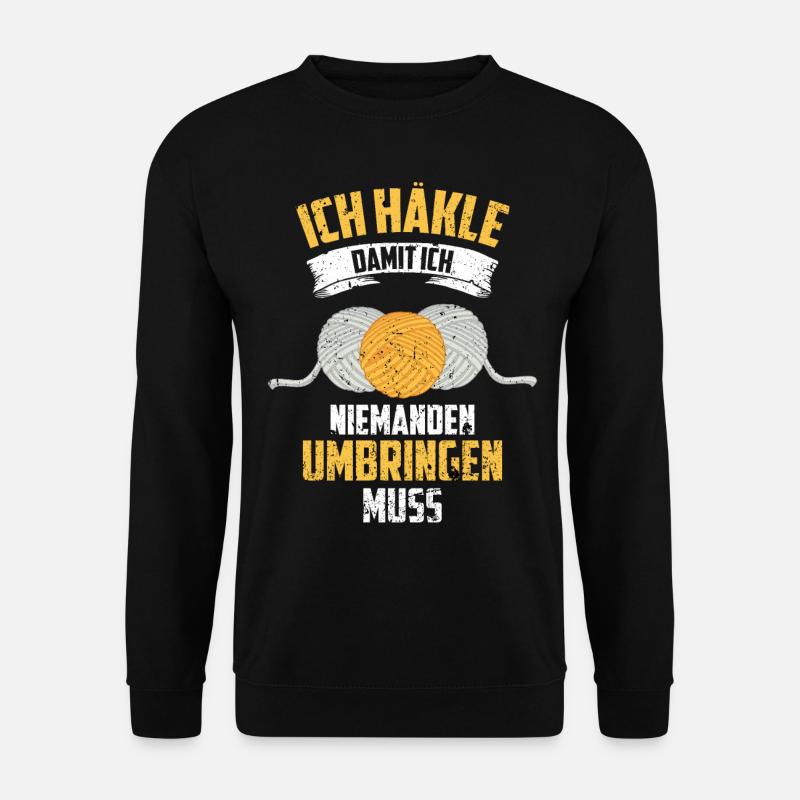 Häkeln Hobby - Unisex Pullover - Schwarz