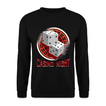 Casino Night - Roulette - Unisex Sweatshirt - black - Front - Alina (178cm) & Michal (187cm)