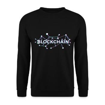 block chain - Unisex Sweatshirt - black - Front - Alina (178cm) & Michal (187cm)