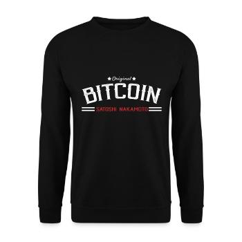 original bitcoin - Unisex Sweatshirt - black - Front - Alina (178cm) & Michal (187cm)