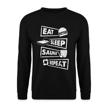 Sauna relax cadeau de passe-temps - Sweat-shirt Unisexe - noir - Devant - Alina (178cm) & Michal (187cm)