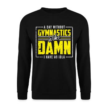 Gymnastik - Unisex Pullover - Schwarz - Vorne - Alina (178cm) & Michal (187cm)