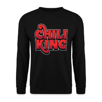 Chilli King cook gift - Unisex Sweatshirt - black - Front - Alina (178cm) & Michal (187cm)