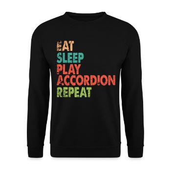 Idée cadeau accordéon musicien - Sweat-shirt Unisexe - noir - Devant - Alina (178cm) & Michal (187cm)