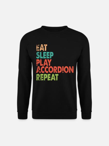 Musiker Akkordeon Geschenkidee - Unisex Pullover - Schwarz