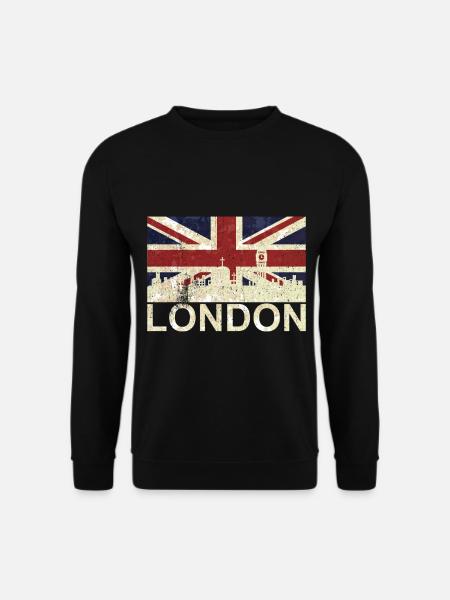 Drapeau de Londres, Angleterre - Sweat-shirt Unisexe - noir