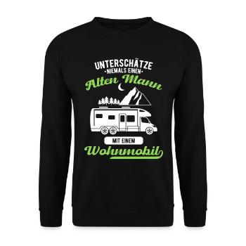 Camping-car Camping - Sweat-shirt Unisexe - noir - Devant - Alina (178cm) & Michal (187cm)