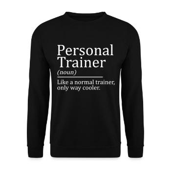 personal trainer - Unisex Sweatshirt - black - Front - Alina (178cm) & Michal (187cm)