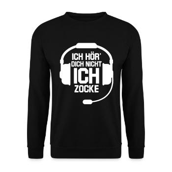 Gamer - Unisex Pullover - Schwarz - Vorne - Alina (178cm) & Michal (187cm)