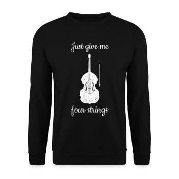 Kontrabass - Unisex Pullover - Schwarz - Vorne - Alina (178cm) & Michal (187cm)