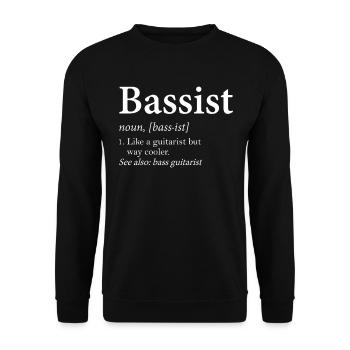 Bassist Definition - Unisex Sweatshirt - black - Front - Alina (178cm) & Michal (187cm)