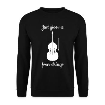 Contrabass - Unisex Sweatshirt - black - Front - Alina (178cm) & Michal (187cm)
