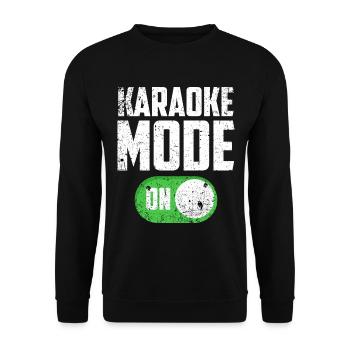 Karaoke - Unisex Sweatshirt - black - Front - Alina (178cm) & Michal (187cm)