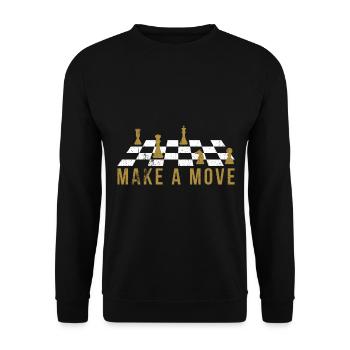 Chess - make a move - Unisex Sweatshirt - black - Front - Alina (178cm) & Michal (187cm)