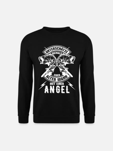 Angeln Angler Spruch - Unisex Pullover - Schwarz