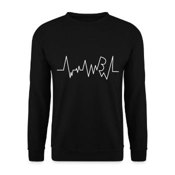BWL - Sweat-shirt Unisexe - noir - Devant - Alina (178cm) & Michal (187cm)