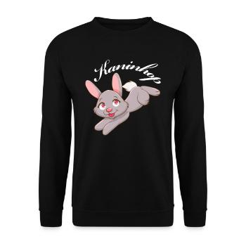 Boutique lapin lapin lapin - Sweat-shirt Unisexe - noir - Devant - Alina (178cm) & Michal (187cm)