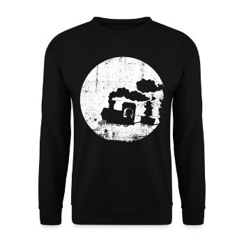Zug Eisenbahn Eisenbahner trains drivers - Unisex Sweatshirt - black - Front - Alina (178cm) & Michal (187cm)