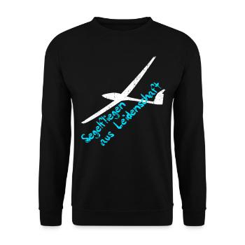 Glider Gliding Pilot - Unisex Sweatshirt - black - Front - Alina (178cm) & Michal (187cm)