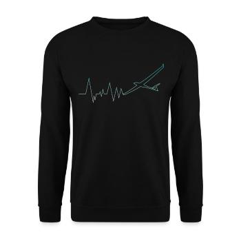 Segelflieger Segelfliegen Pilot - Unisex Pullover - Schwarz - Vorne - Alina (178cm) & Michal (187cm)