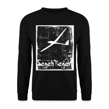 Glider Gliding Pilot - Unisex Sweatshirt - black - Front - Alina (178cm) & Michal (187cm)