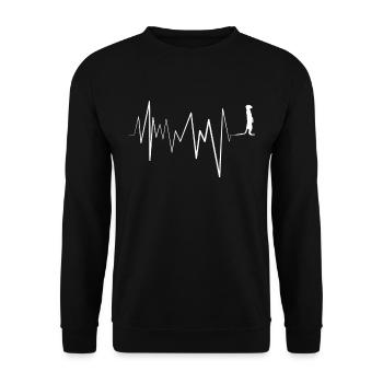 meerkat - Unisex Sweatshirt - black - Front - Alina (178cm) & Michal (187cm)