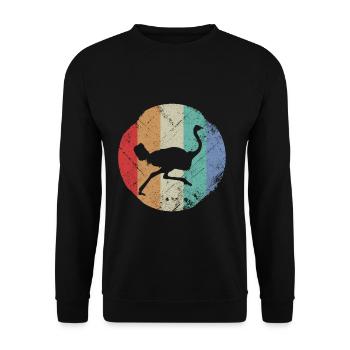 Strauß - Unisex Pullover - Schwarz - Vorne - Alina (178cm) & Michal (187cm)