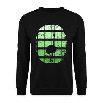 Strauß - Unisex Pullover - Schwarz - Vorne - Alina (178cm) & Michal (187cm)