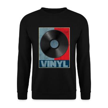 Disque phonographe en vinyle Vintage Musique Rétro DJ Cadeau - Sweat-shirt Unisexe - noir - Devant - Alina (178cm) & Michal (187cm)