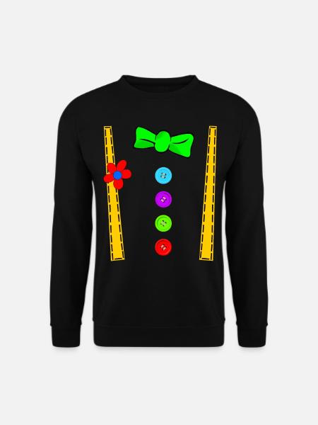 Clown Kostüm Zum Fasching & Karneval - Unisex Pullover - Schwarz