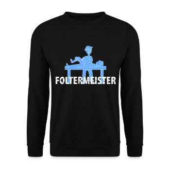 Physiotherapeut Humorvoll Geschenk Spruch Lustig - Unisex Pullover - Schwarz - Vorne - Alina (178cm) & Michal (187cm)