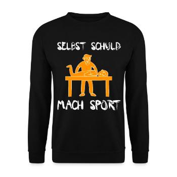 Physiotherapeut Humorvoll Geschenk Spruch Lustig - Unisex Pullover - Schwarz - Vorne - Alina (178cm) & Michal (187cm)